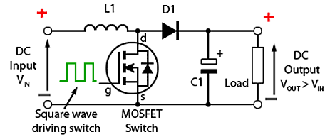 converter boost circuit dc step simple basic using pwm 12v charger battery voltage current charge electronics switch control mode down