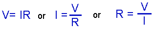 Ohms Law formulae