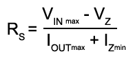 Shunt Regulator Resistor Formula