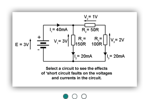 Voltage and current coditions in a working circuit example