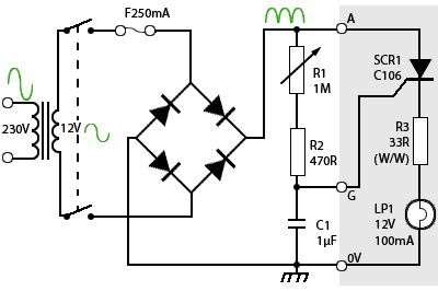 SCR Demonstration Circuit