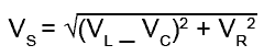 Finding the supply voltage using Pythagoras