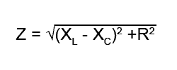 Finding the circuit impedance using Pythagoras